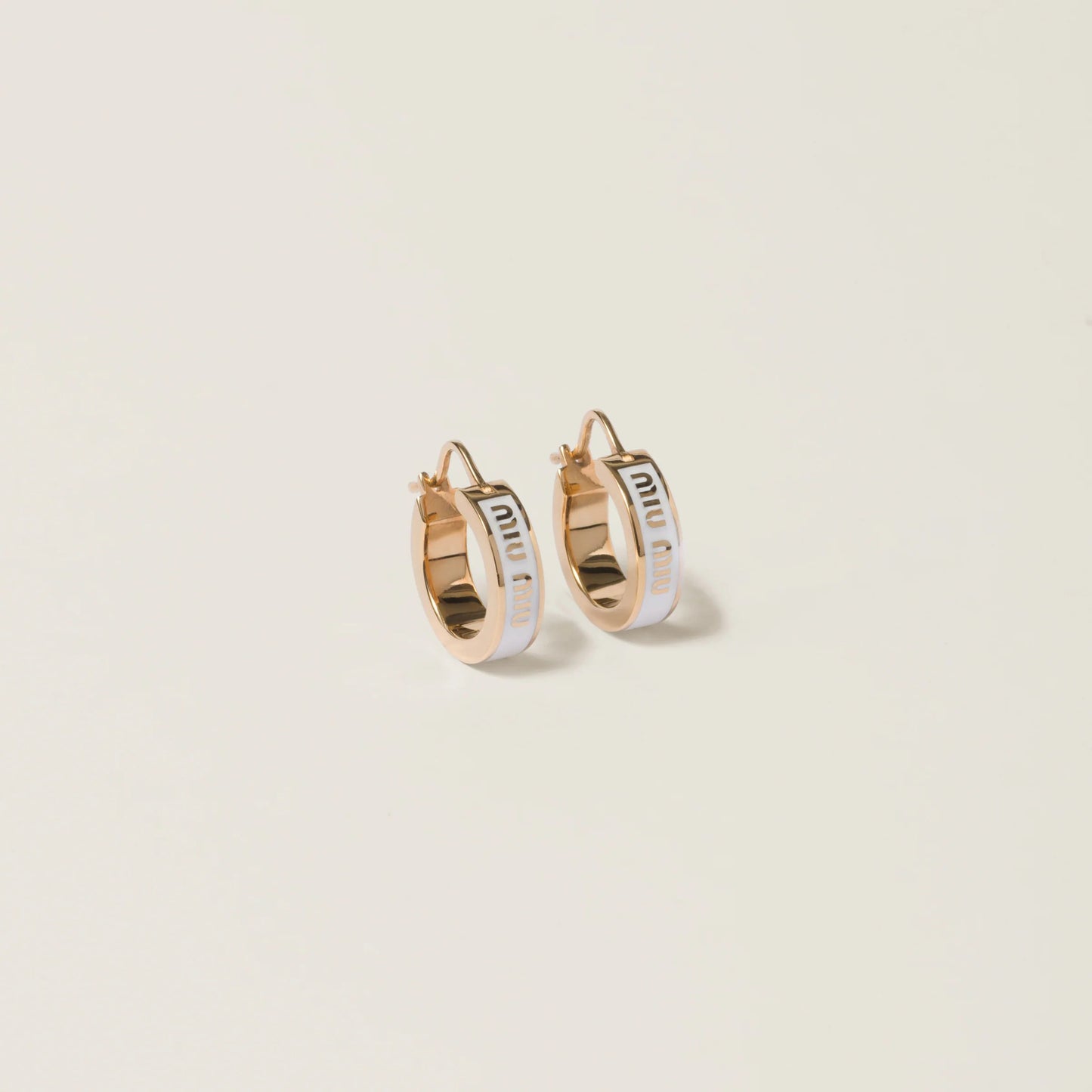 Enameled metal earrings