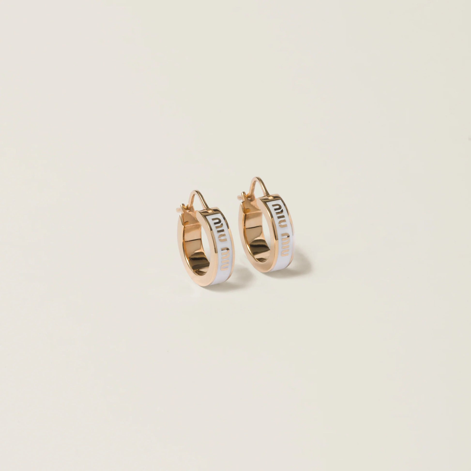 Enameled metal earrings