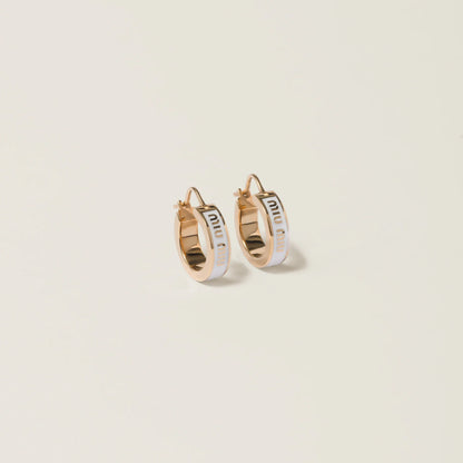 Enameled metal earrings