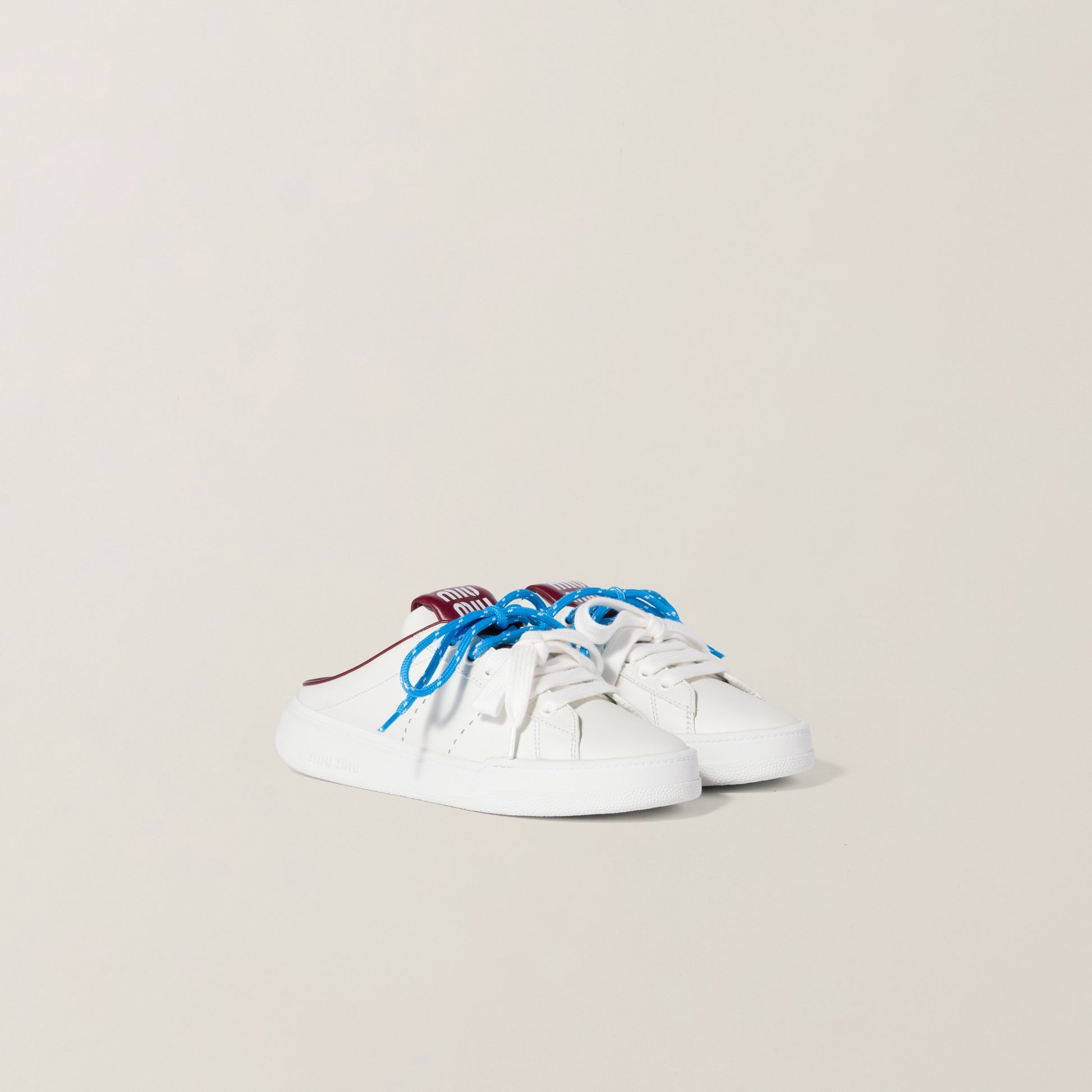 Leather sneaker mules