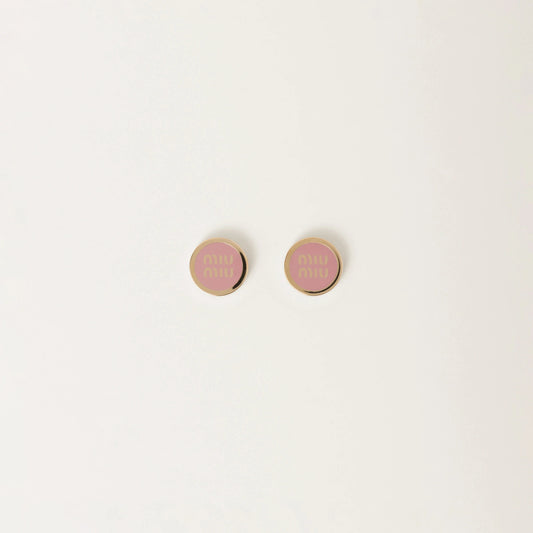 Enameled metal earrings
