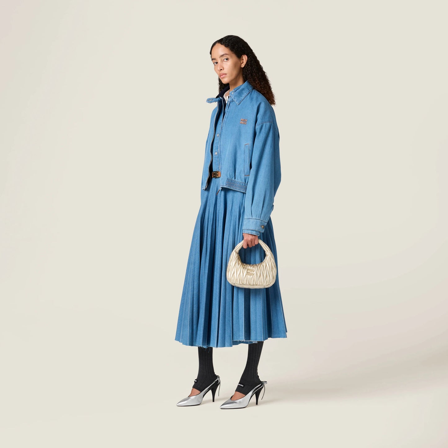 Wander matelassé nappa leather hobo bag