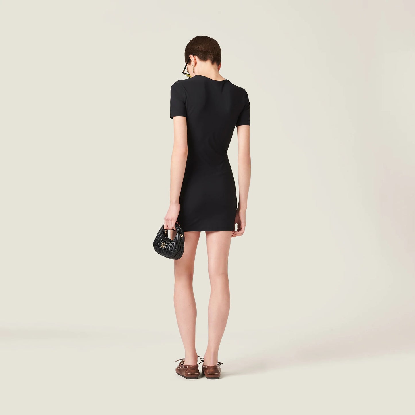 Stretch jersey minidress