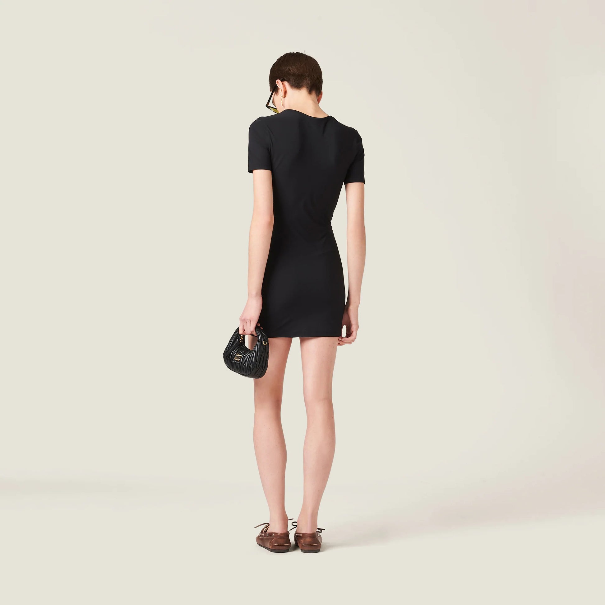 Stretch jersey minidress