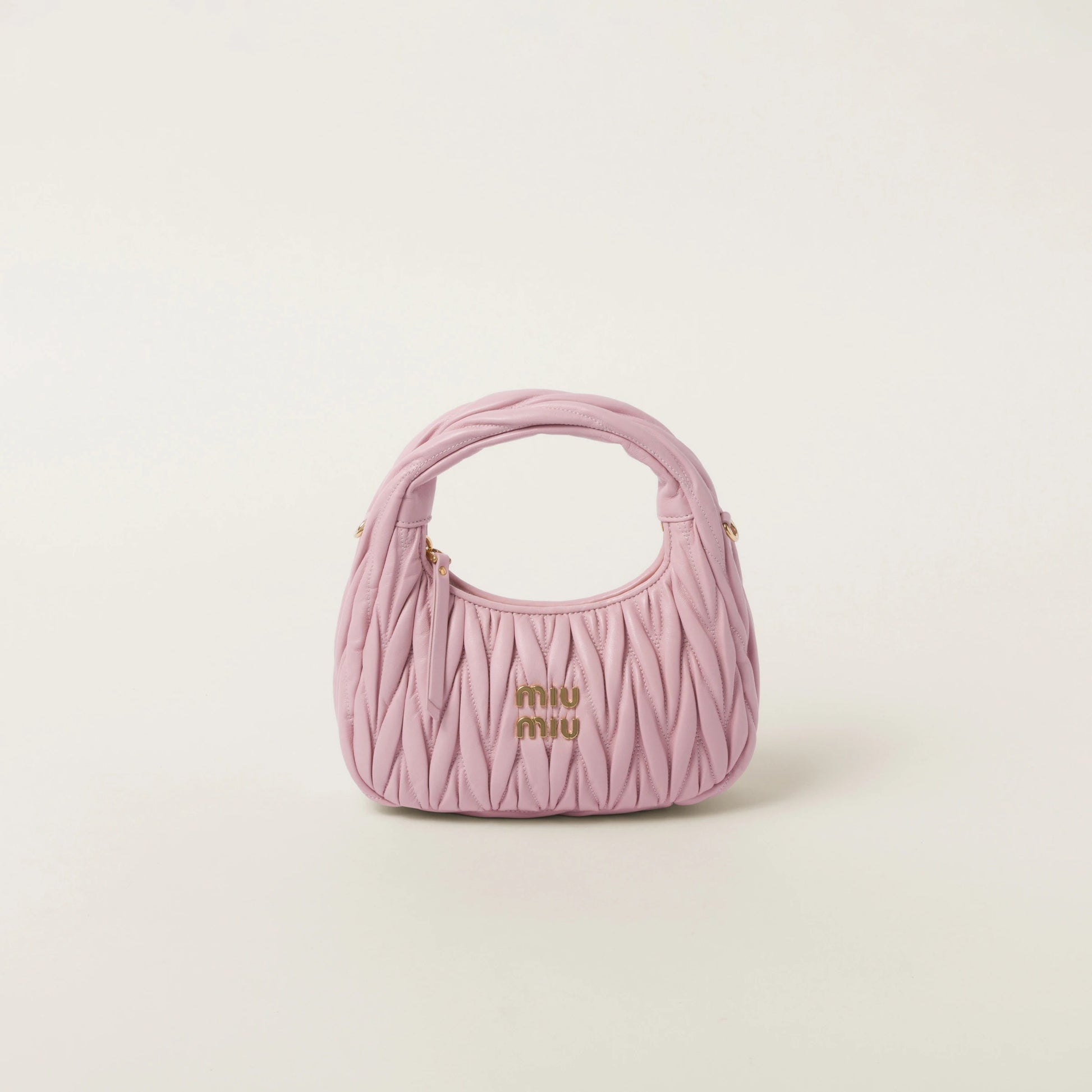 Wander matelassé nappa leather hobo bag