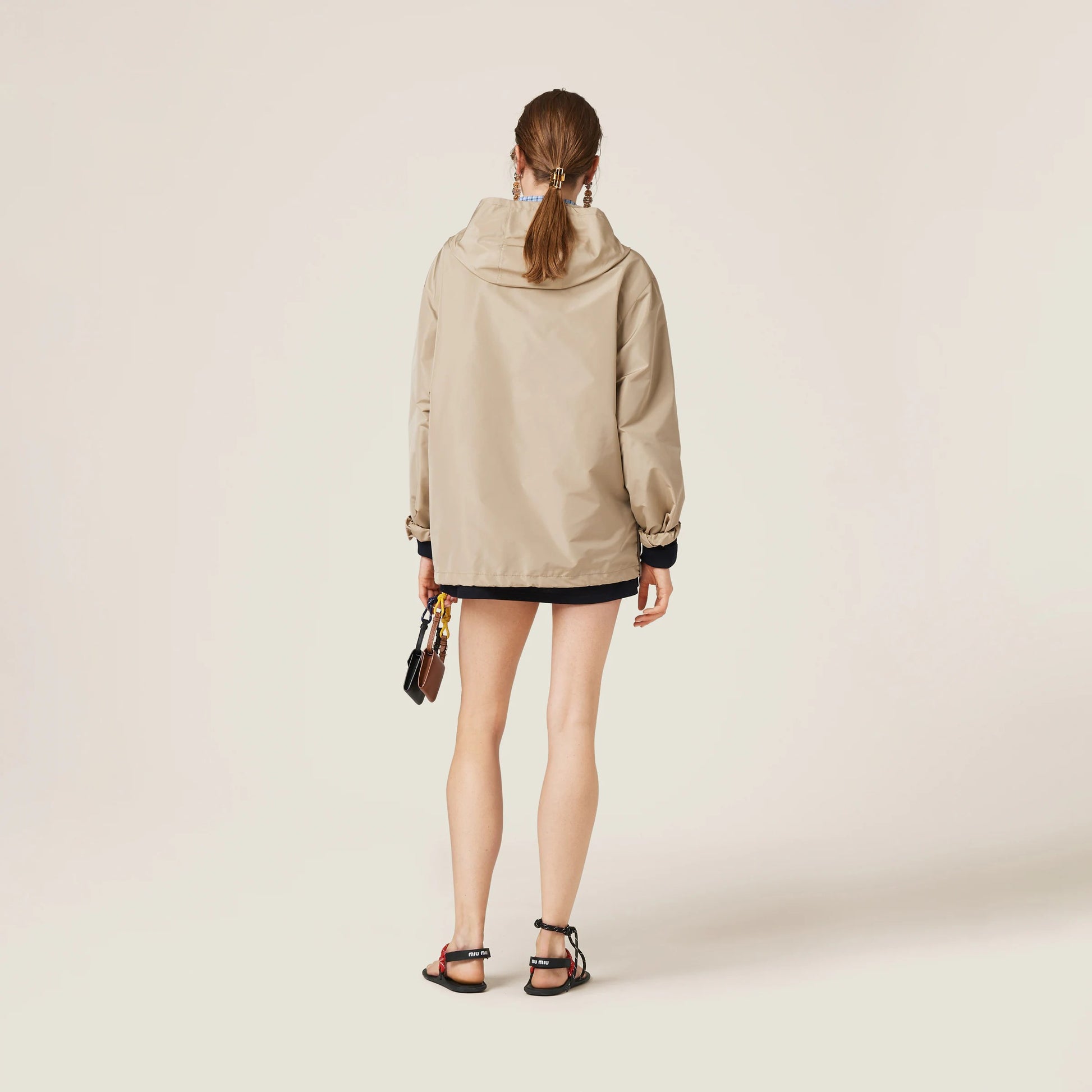 Technical fabric blouson jacket