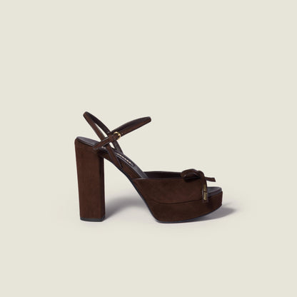 Suede platform sandals