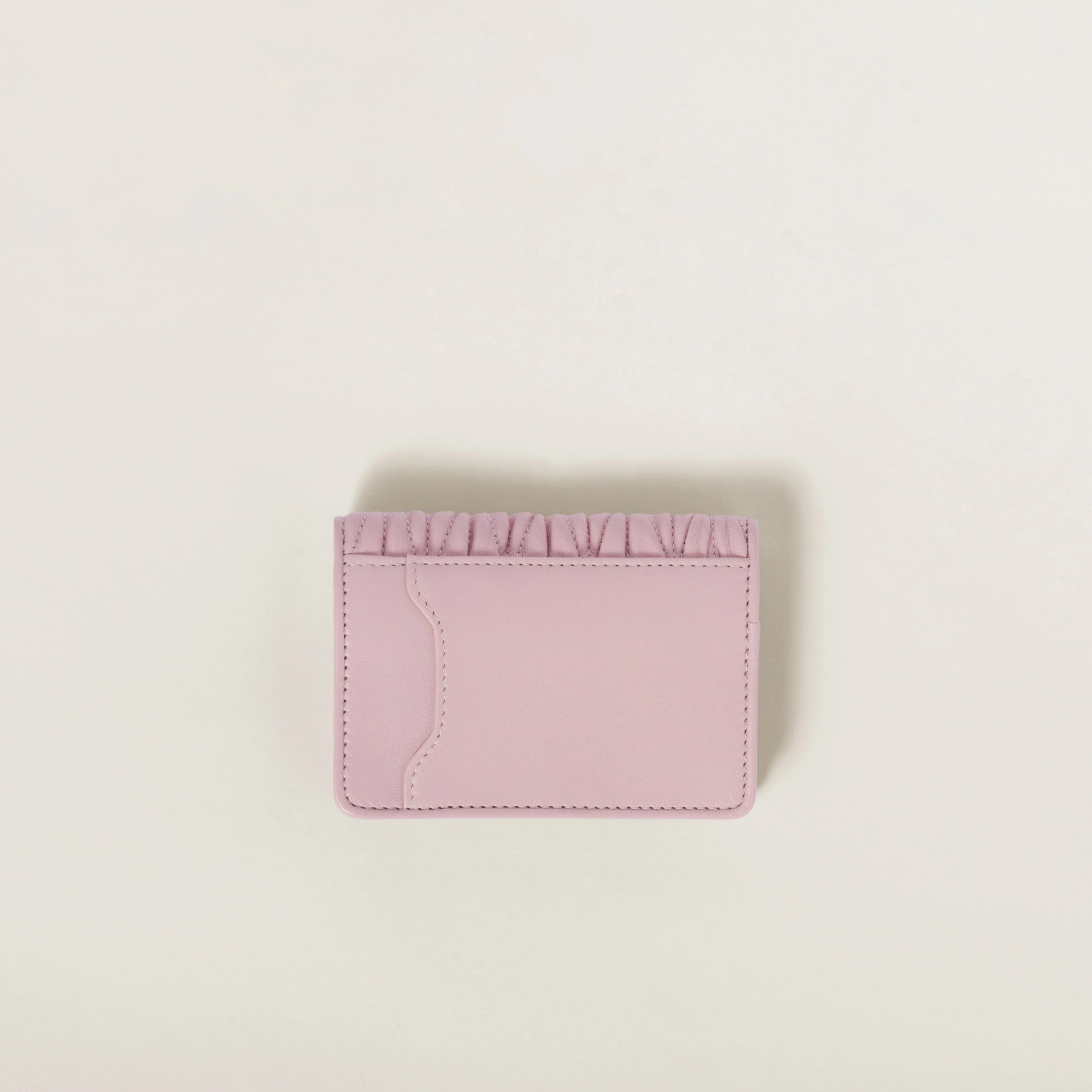 Matelassé nappa leather card holder