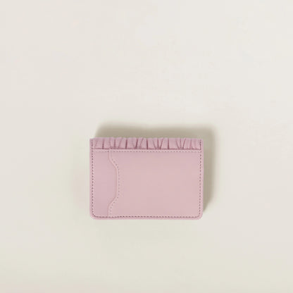 Matelassé nappa leather card holder