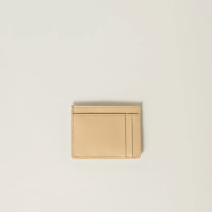 Matelassé nappa leather card holder