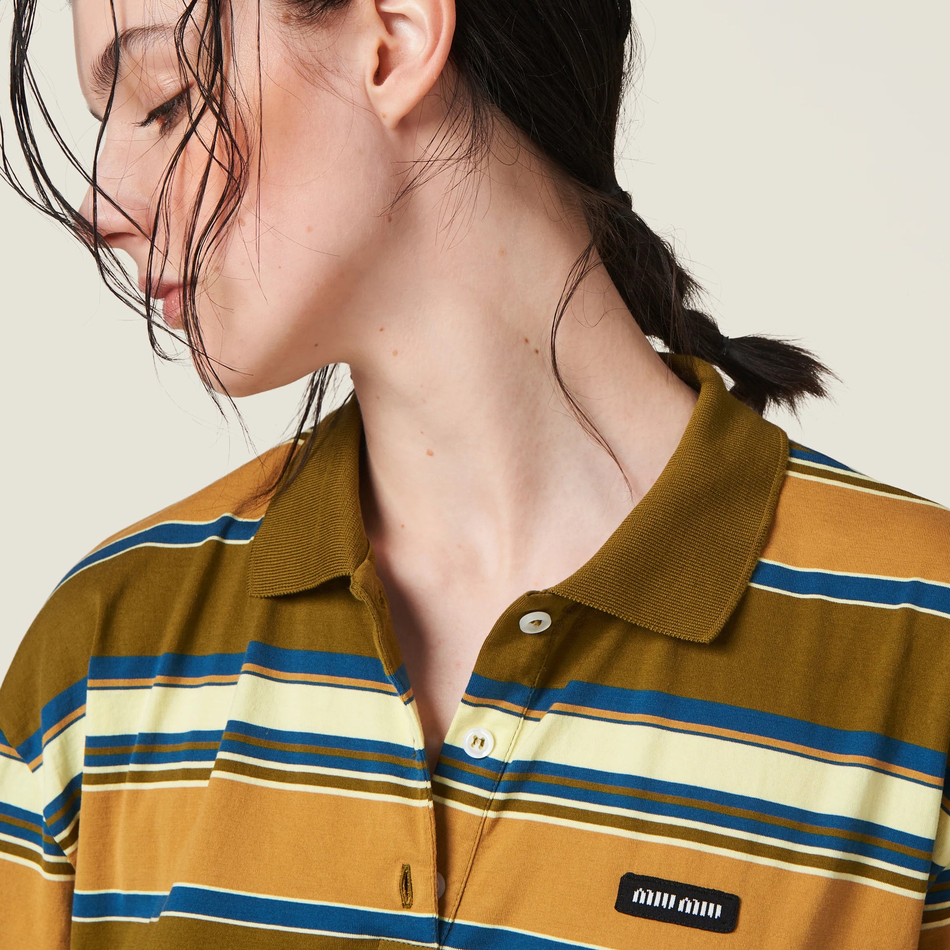 Cotton jersey polo shirt