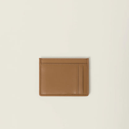 Matelassé nappa leather card holder
