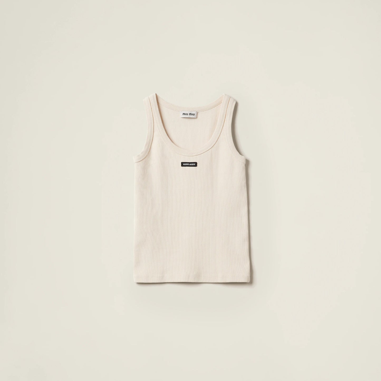Garment-dyed ribbed knit jersey top