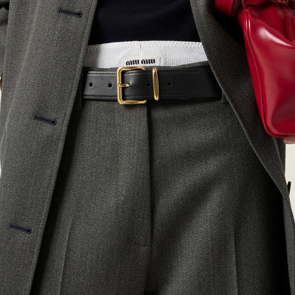 Leather belt