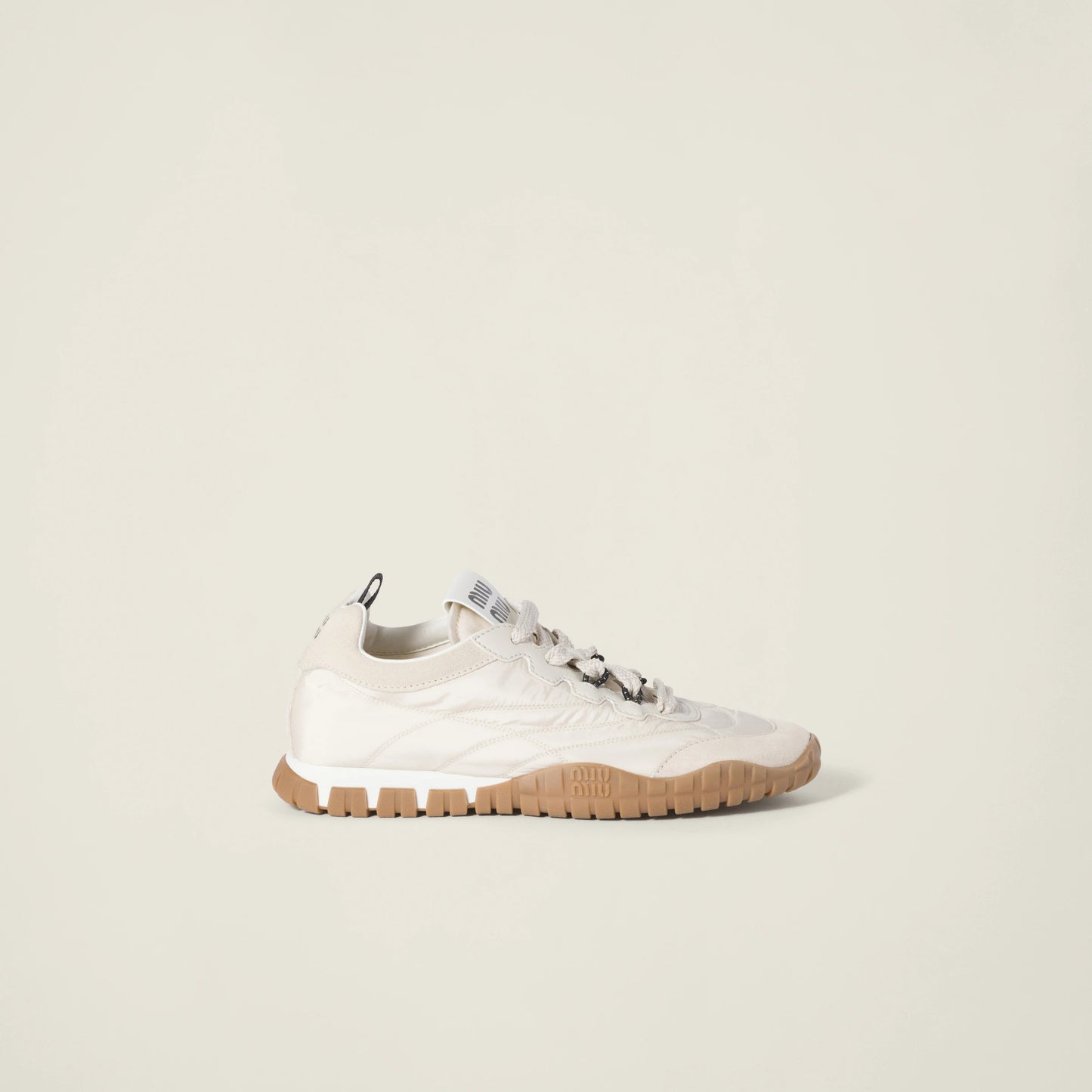 Tyre technical fabric and suede sneakers