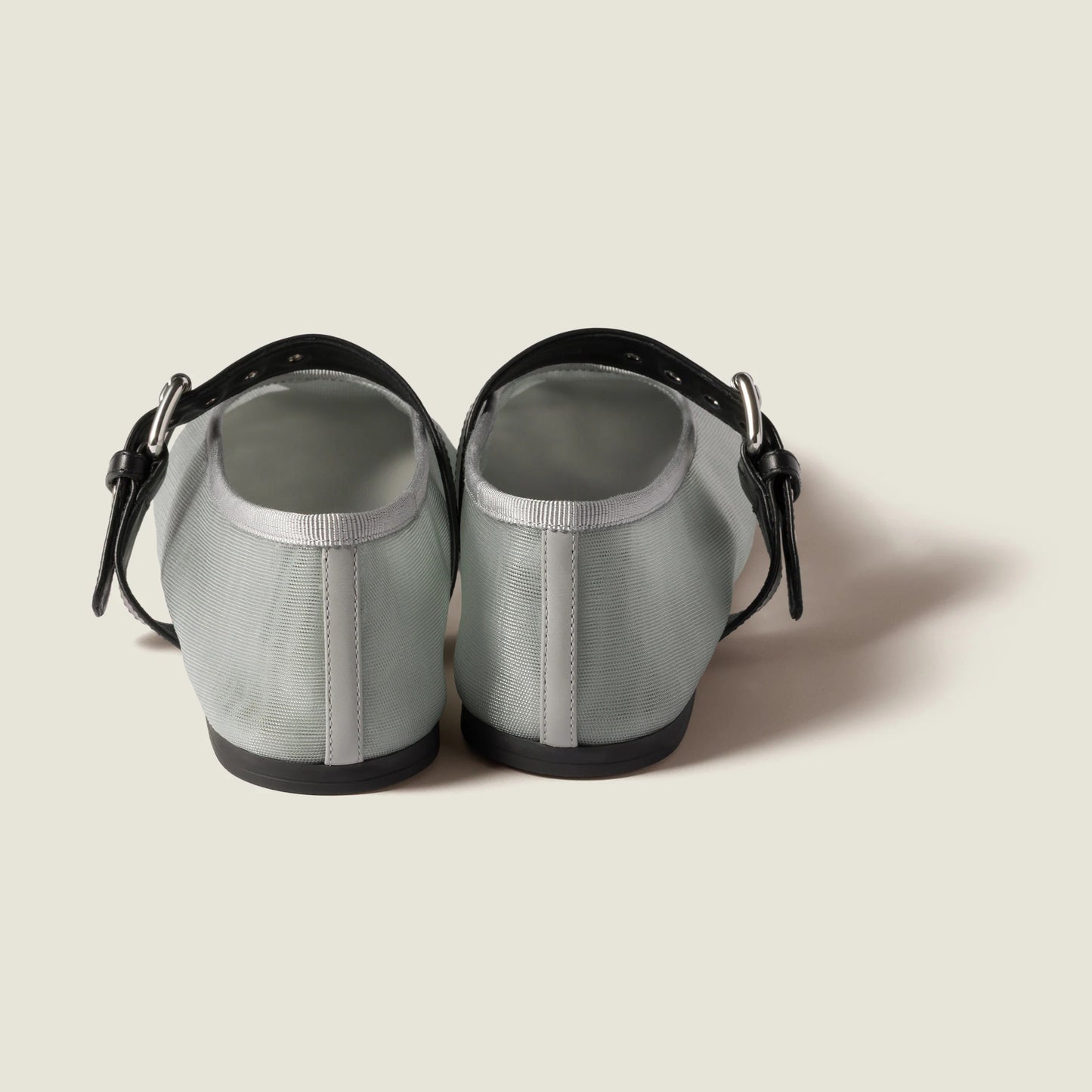 Mesh fabric ballerinas