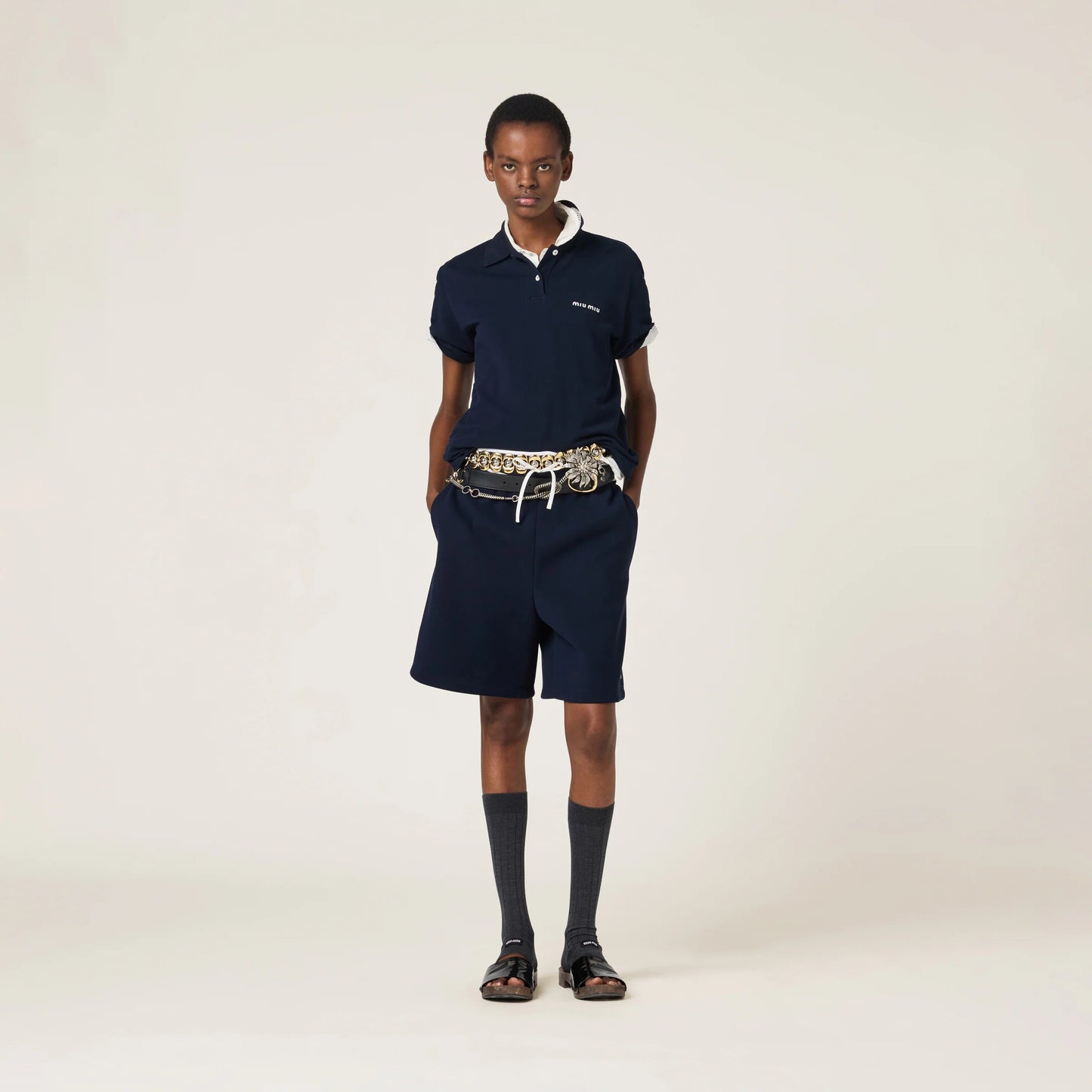 Cotton piqué polo shirt