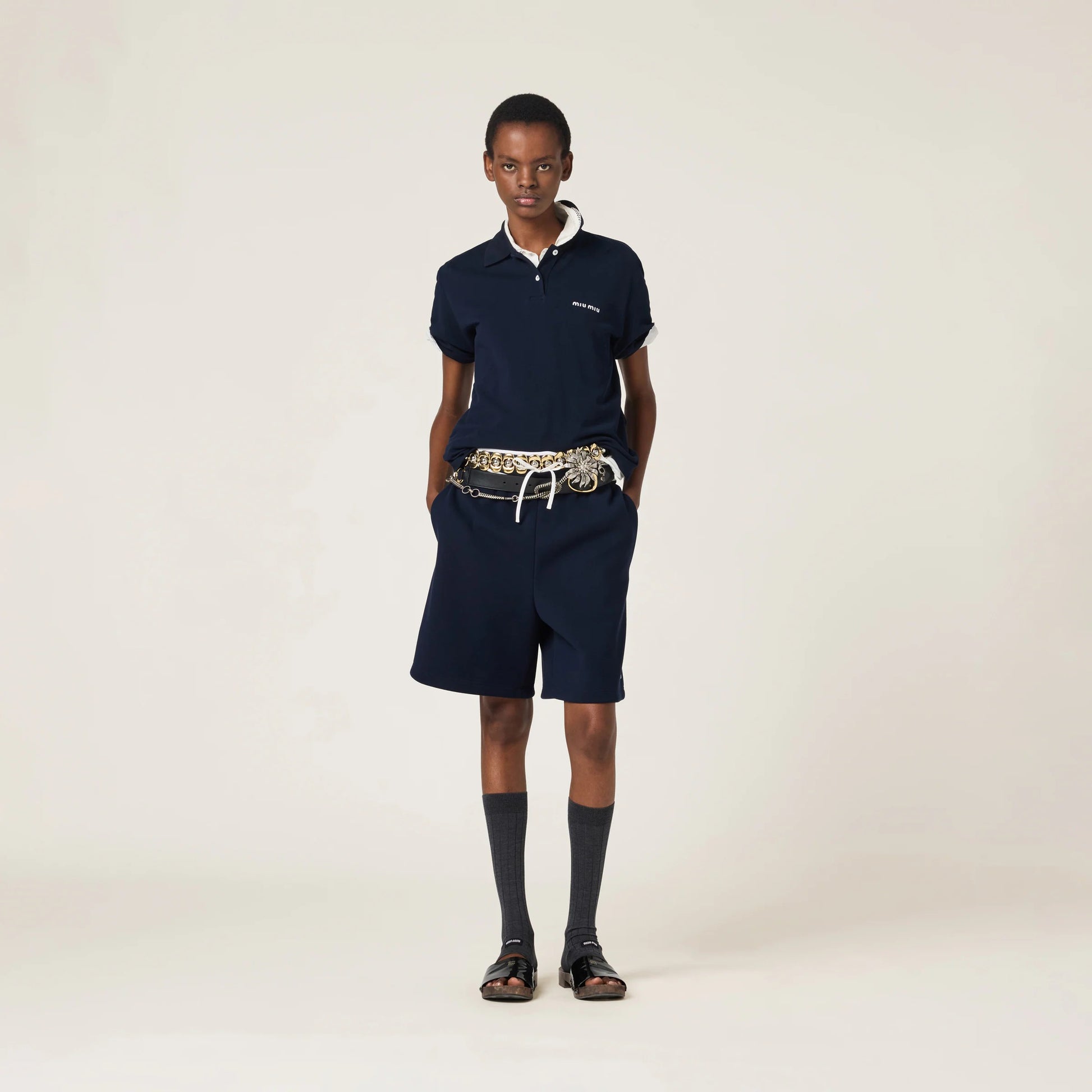 Cotton piqué polo shirt
