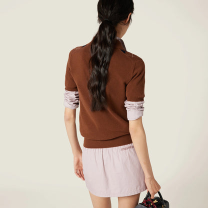 Cashmere knit polo shirt