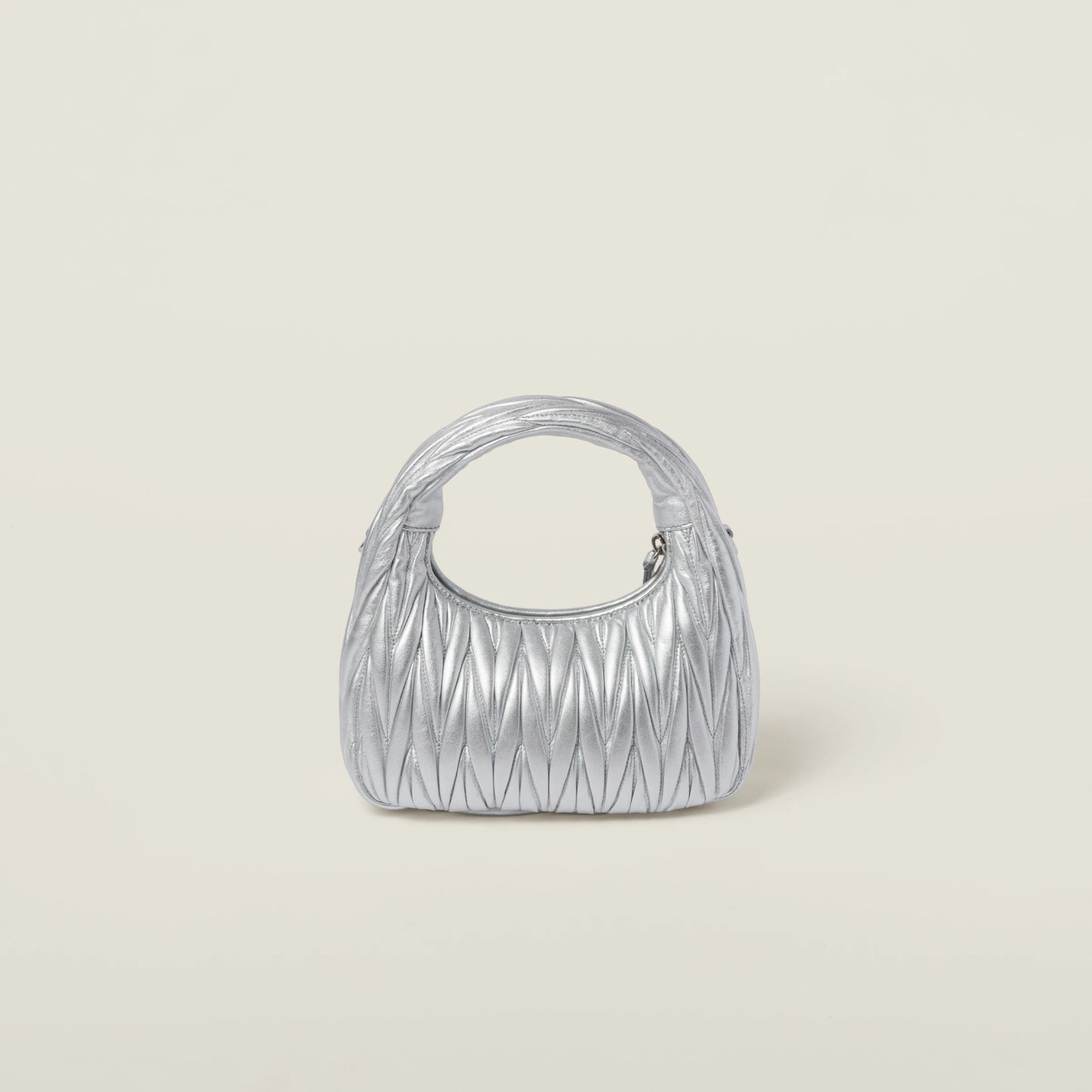 Wander matelassé nappa leather hobo bag