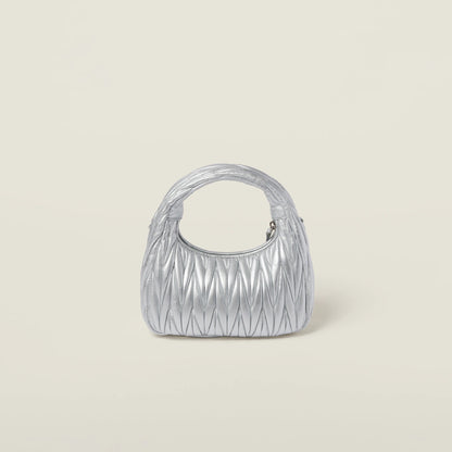 Wander matelassé nappa leather hobo bag