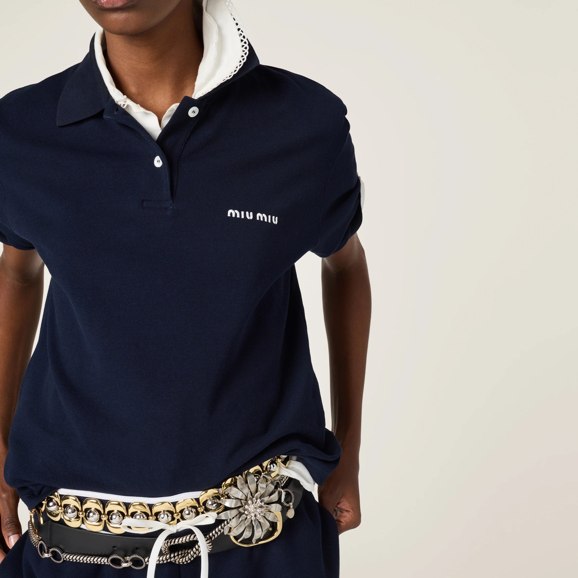 Cotton piqué polo shirt