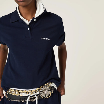 Cotton piqué polo shirt