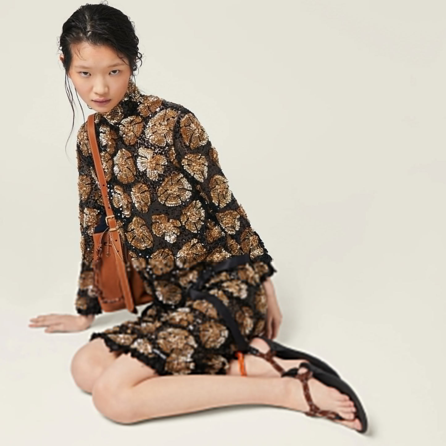 Riviere cord and leather sandals