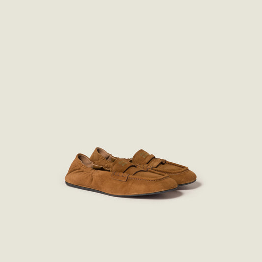 Ruches suede loafers