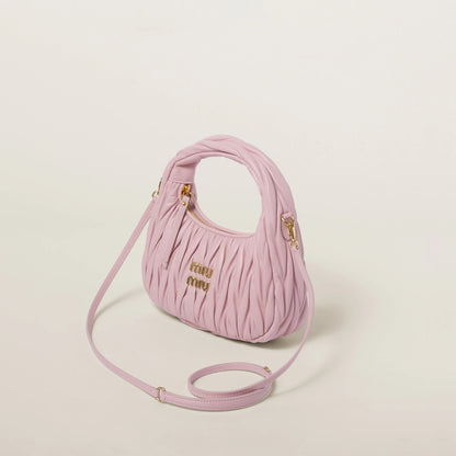 Wander matelassé nappa leather hobo bag