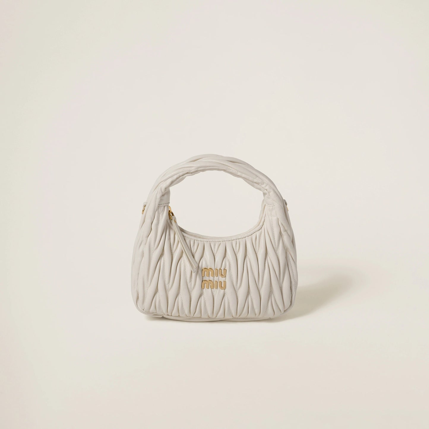 Wander matelassé nappa leather hobo bag