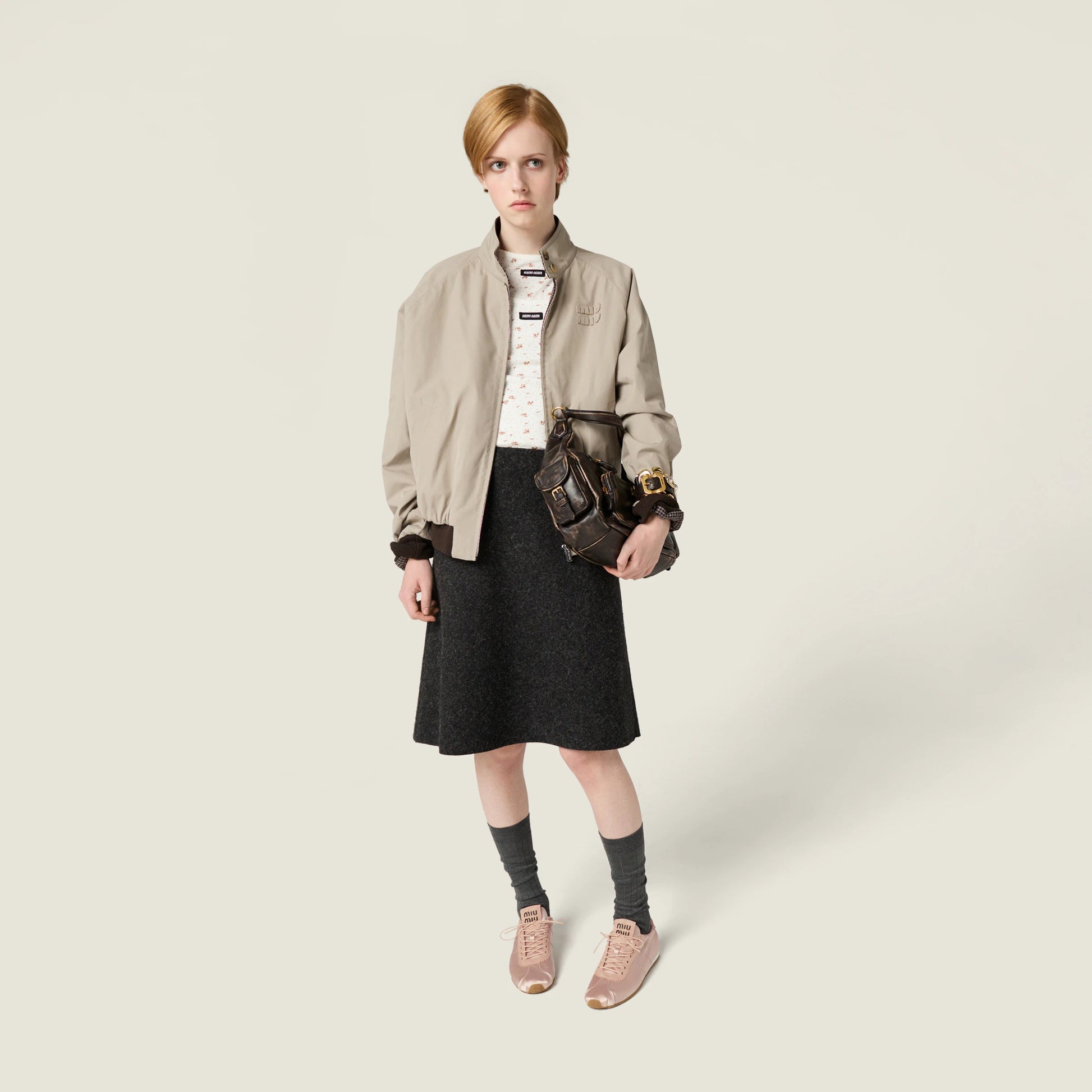 Plume satin sneakers