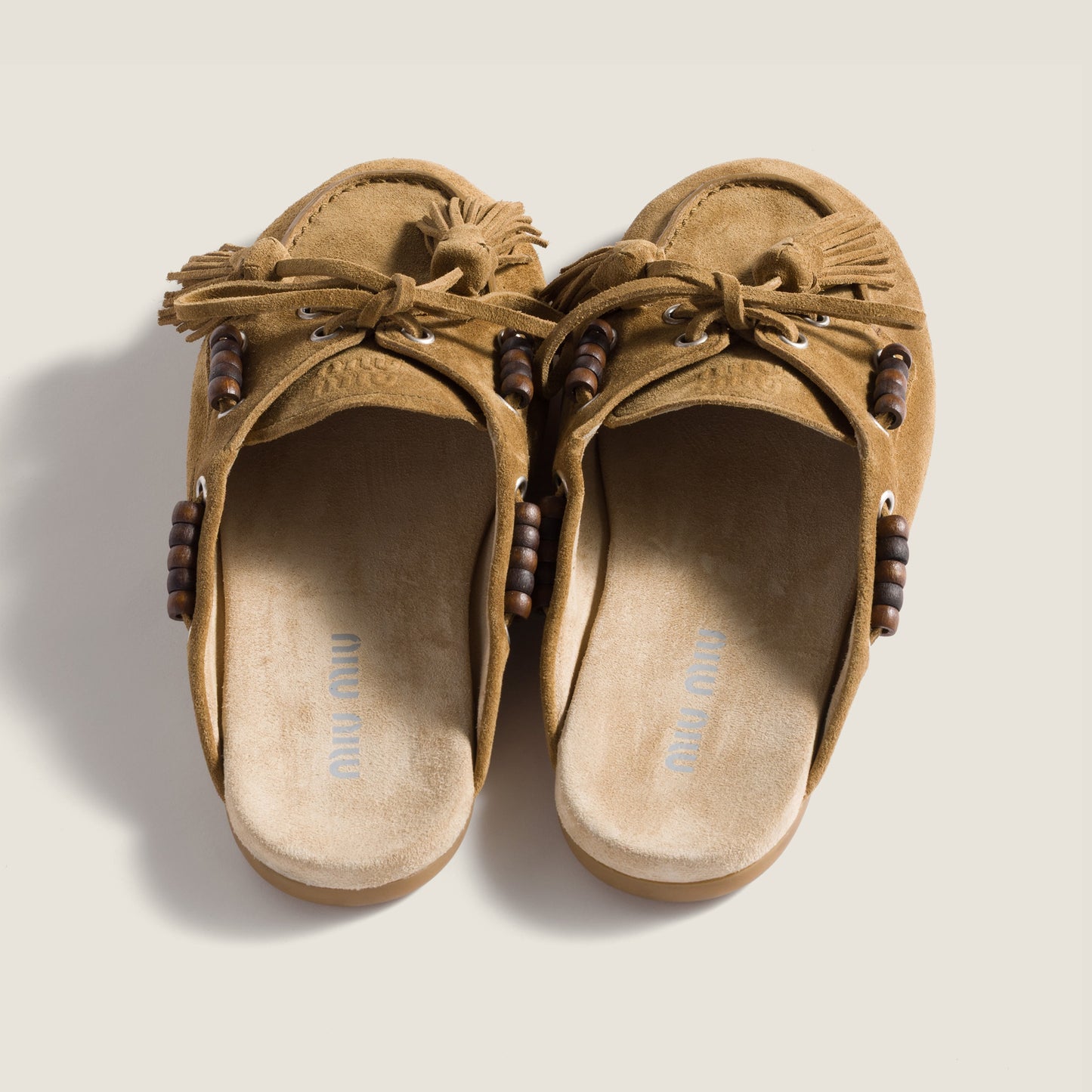 Suede Deck mules