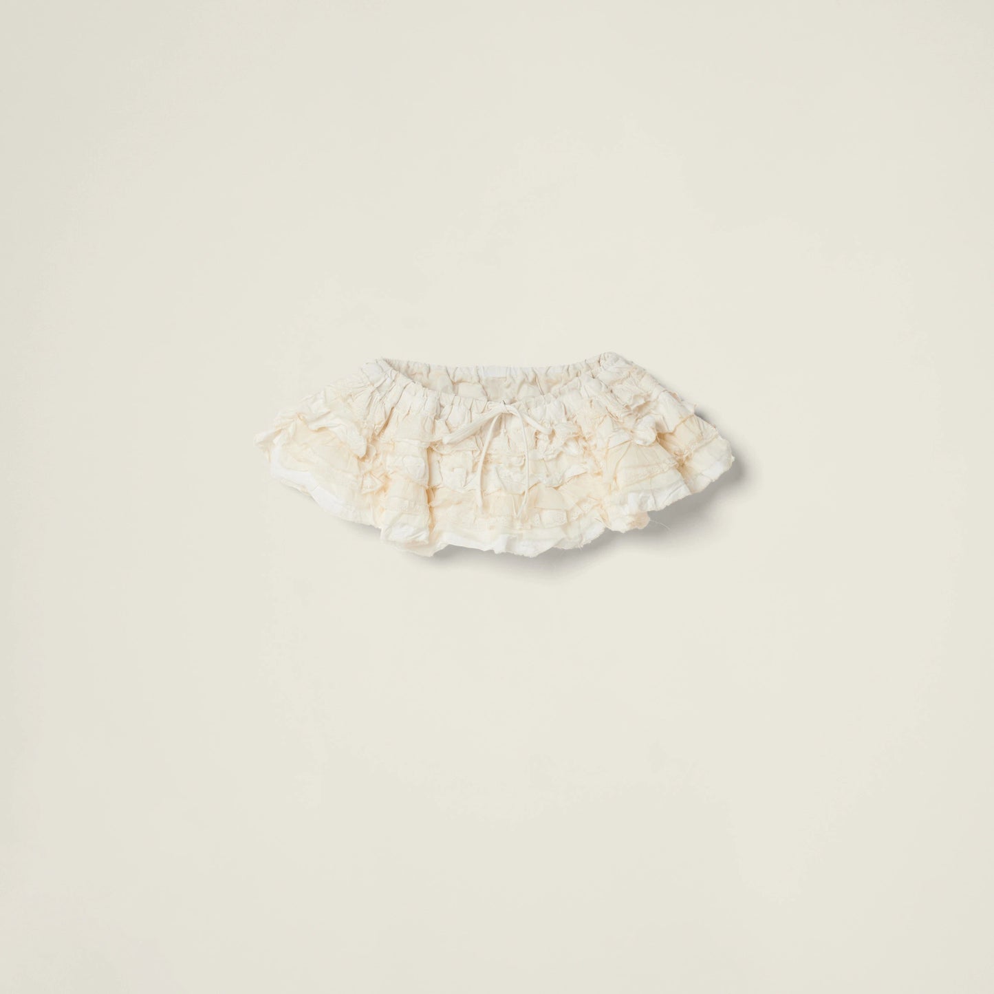Slubbed canvas miniskirt