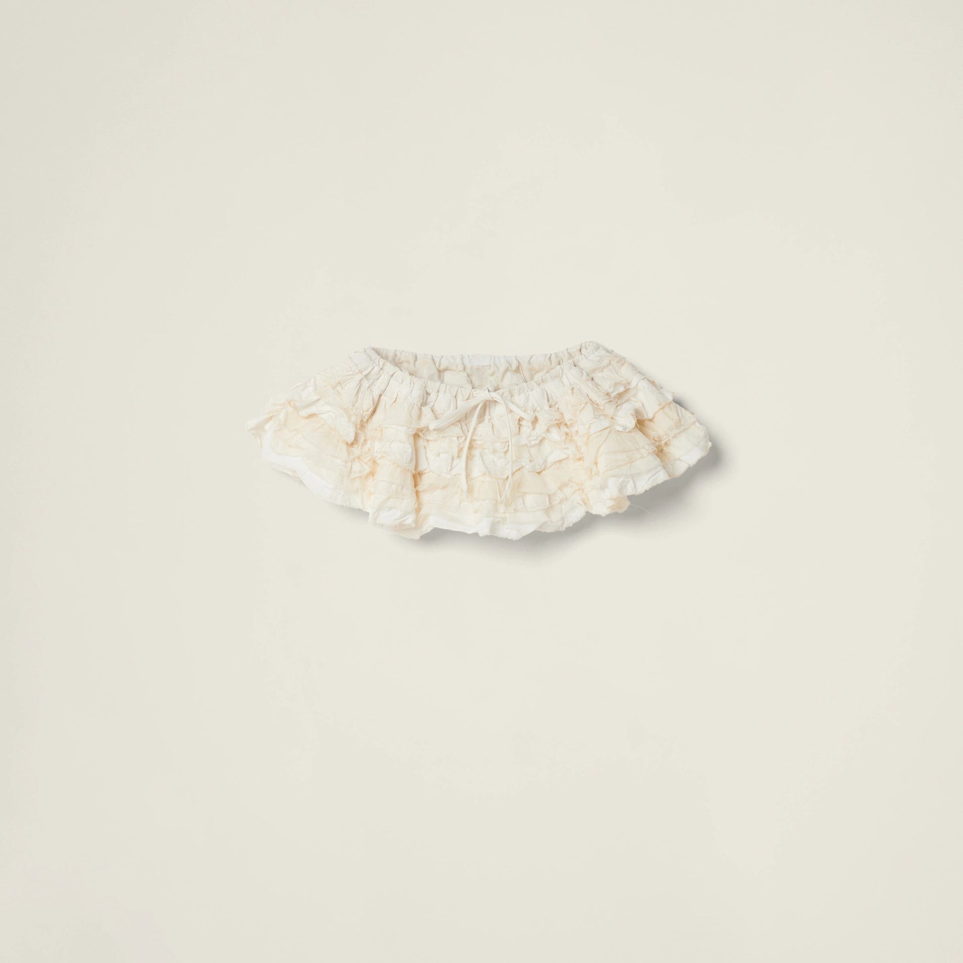 Slubbed canvas miniskirt