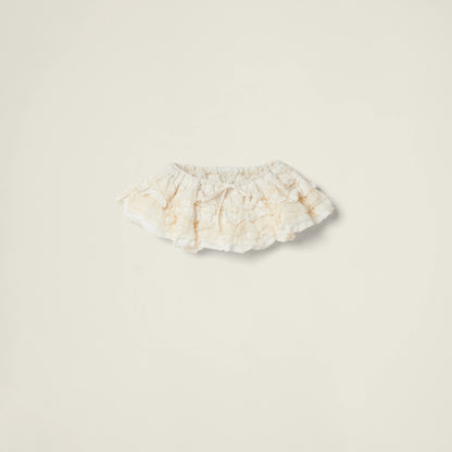 Slubbed canvas miniskirt