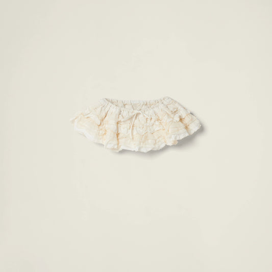 Slubbed canvas miniskirt