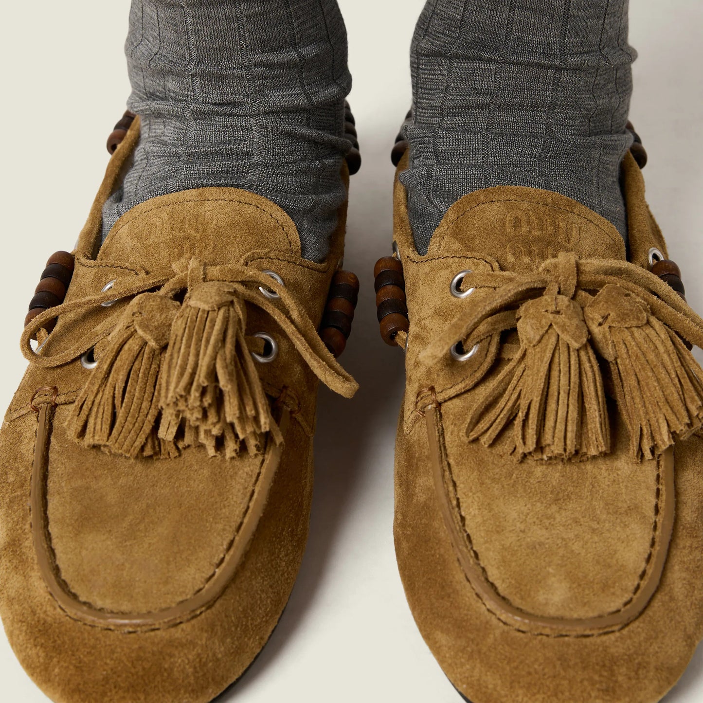Suede Deck shoes with tassels