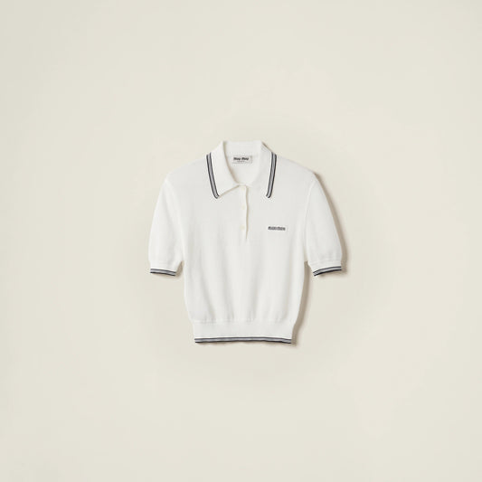 Cotton jersey polo shirt