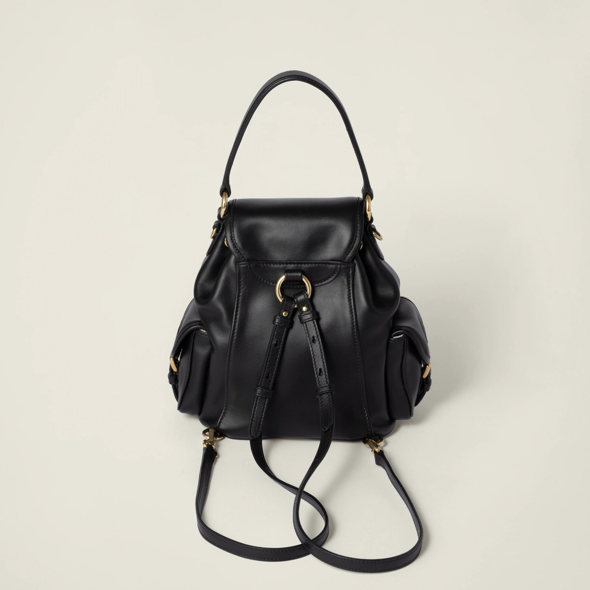 Leather backpack