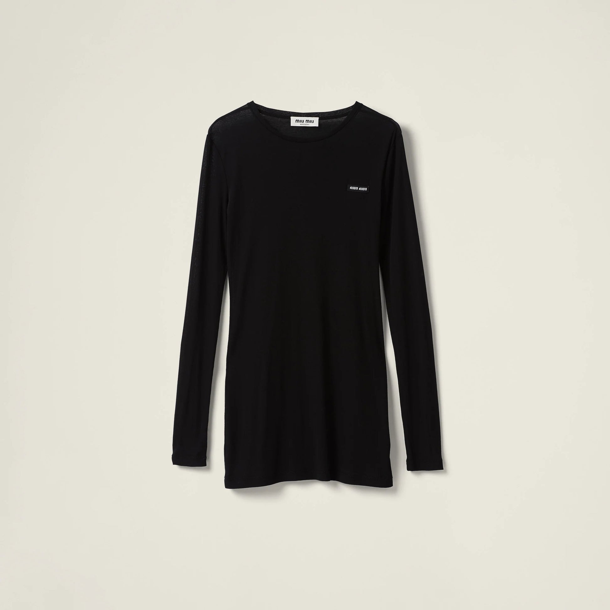 Ribbed knit jersey dress