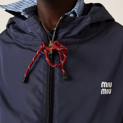 Technical fabric blouson jacket