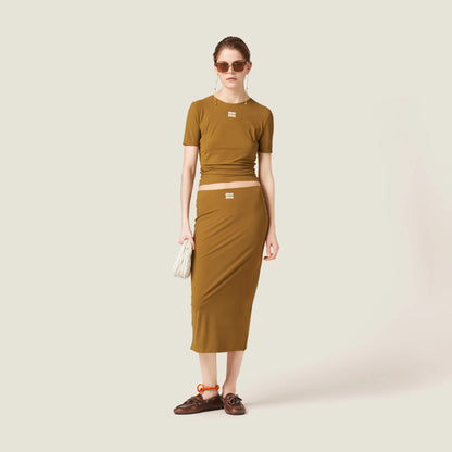 Stretch jersey top
