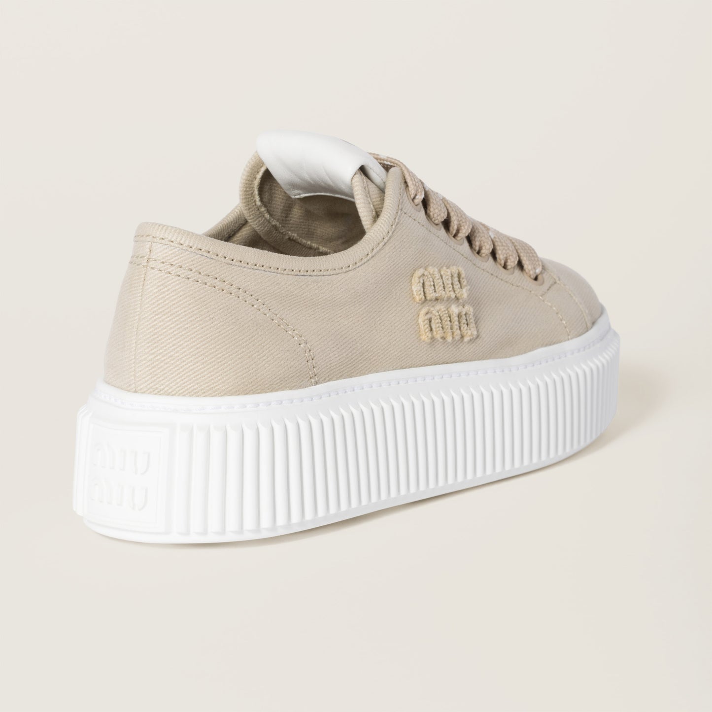 Denim sneakers with logo
