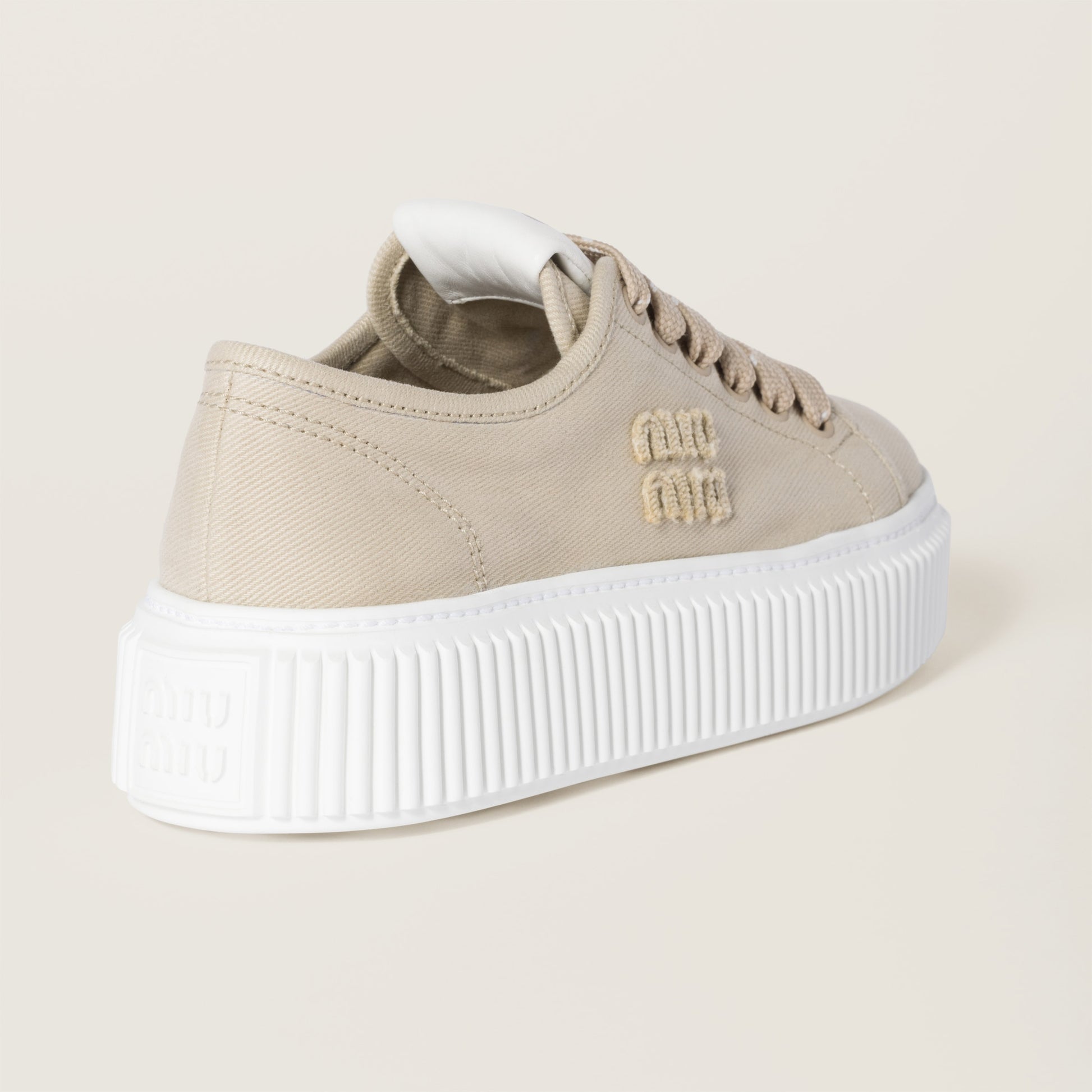 Denim sneakers with logo