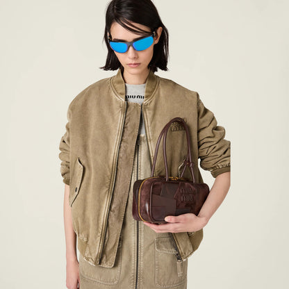 Beau leather patchwork bag