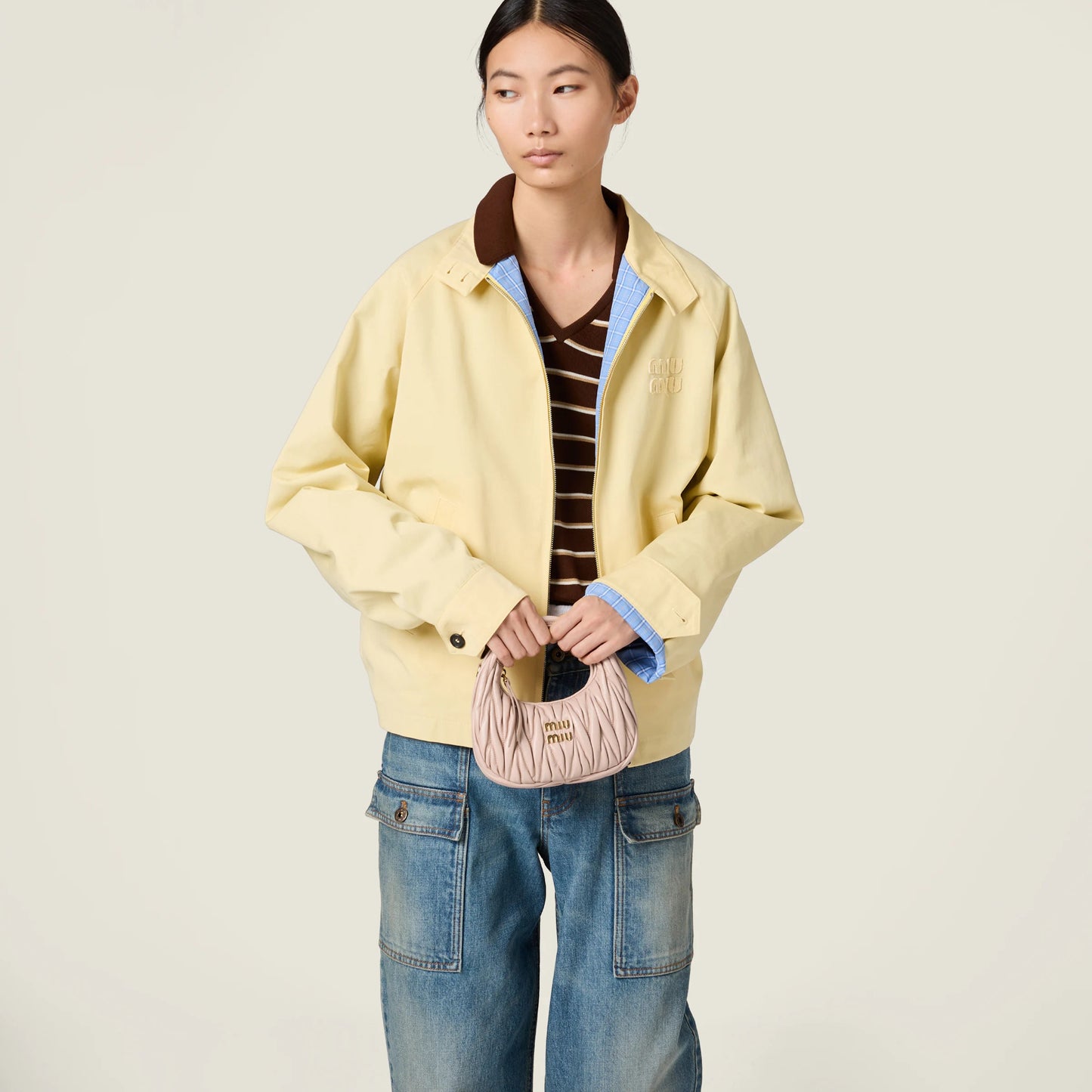 Wander matelassé nappa leather hobo mini-bag