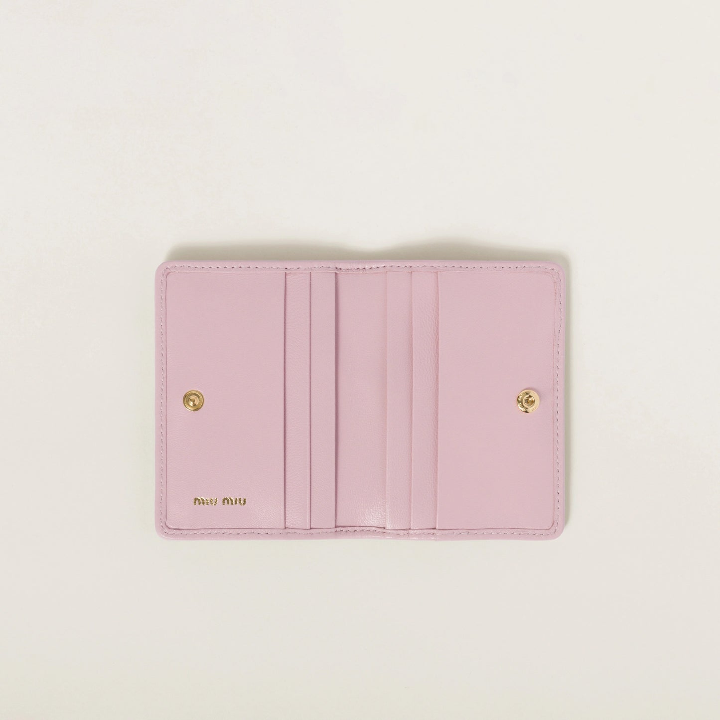 Matelassé nappa leather card holder