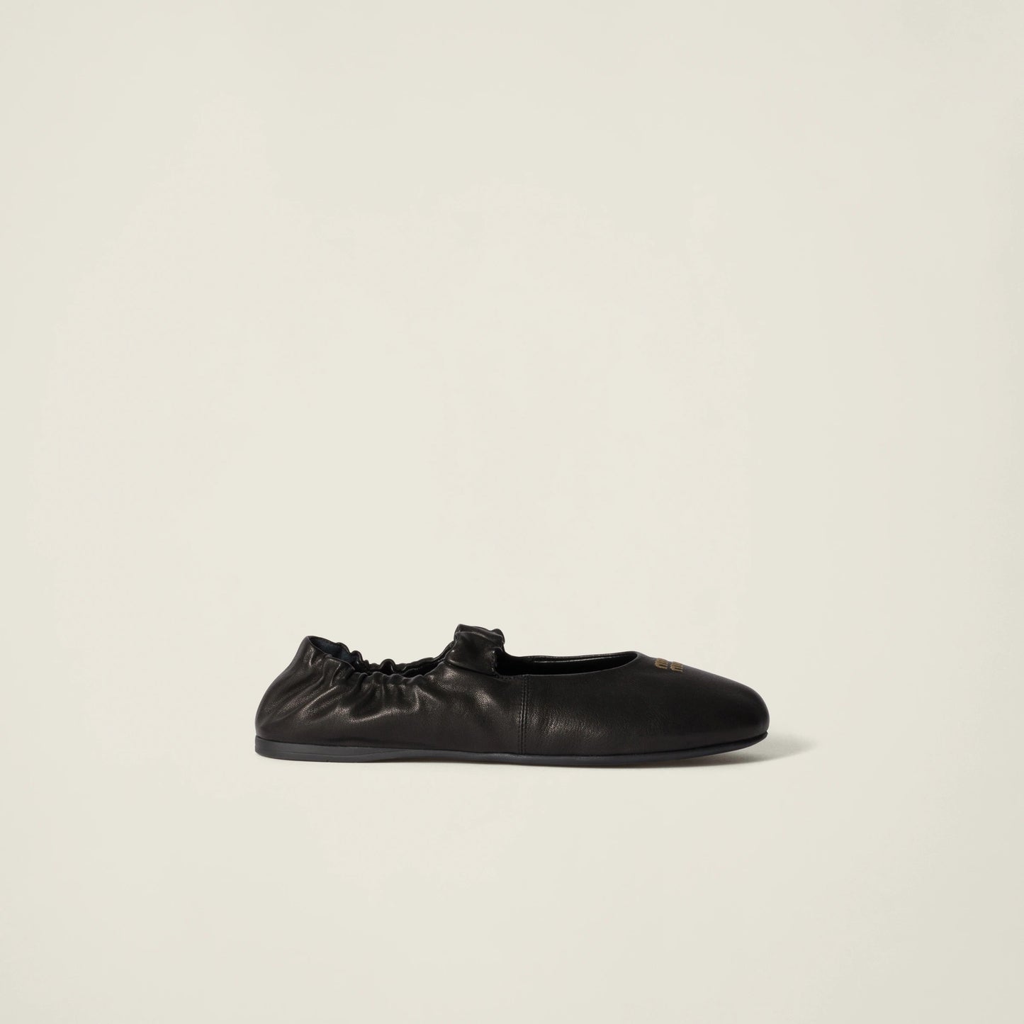 Ruches nappa leather ballerinas