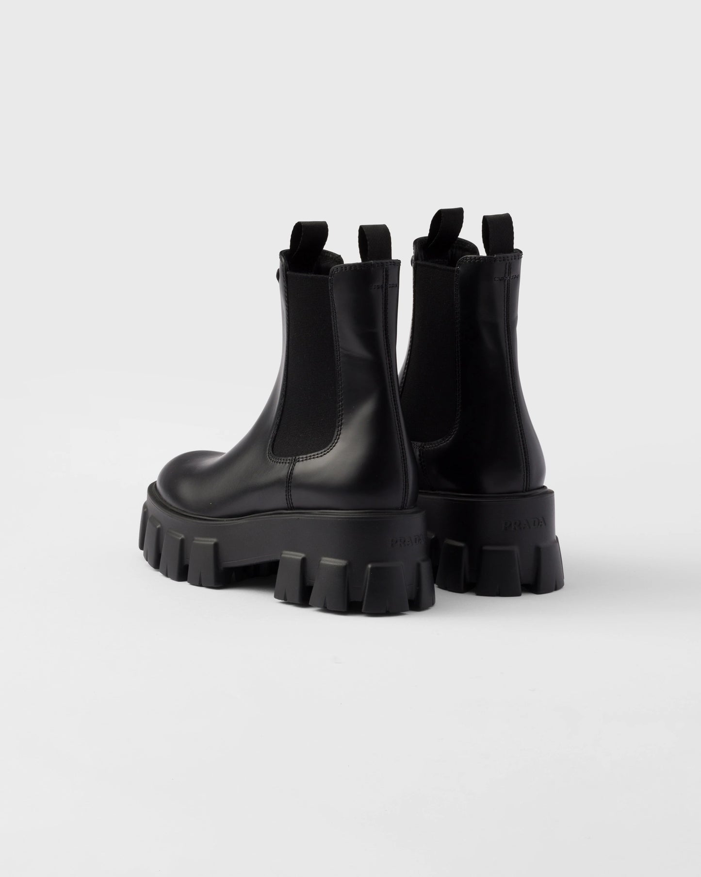 Monolith brushed leather booties